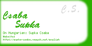 csaba supka business card